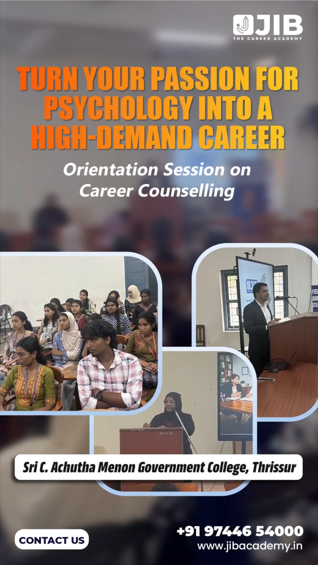 Orientation on Career Counselling at Sri C. Achuthan Menon Government College, Thrissur